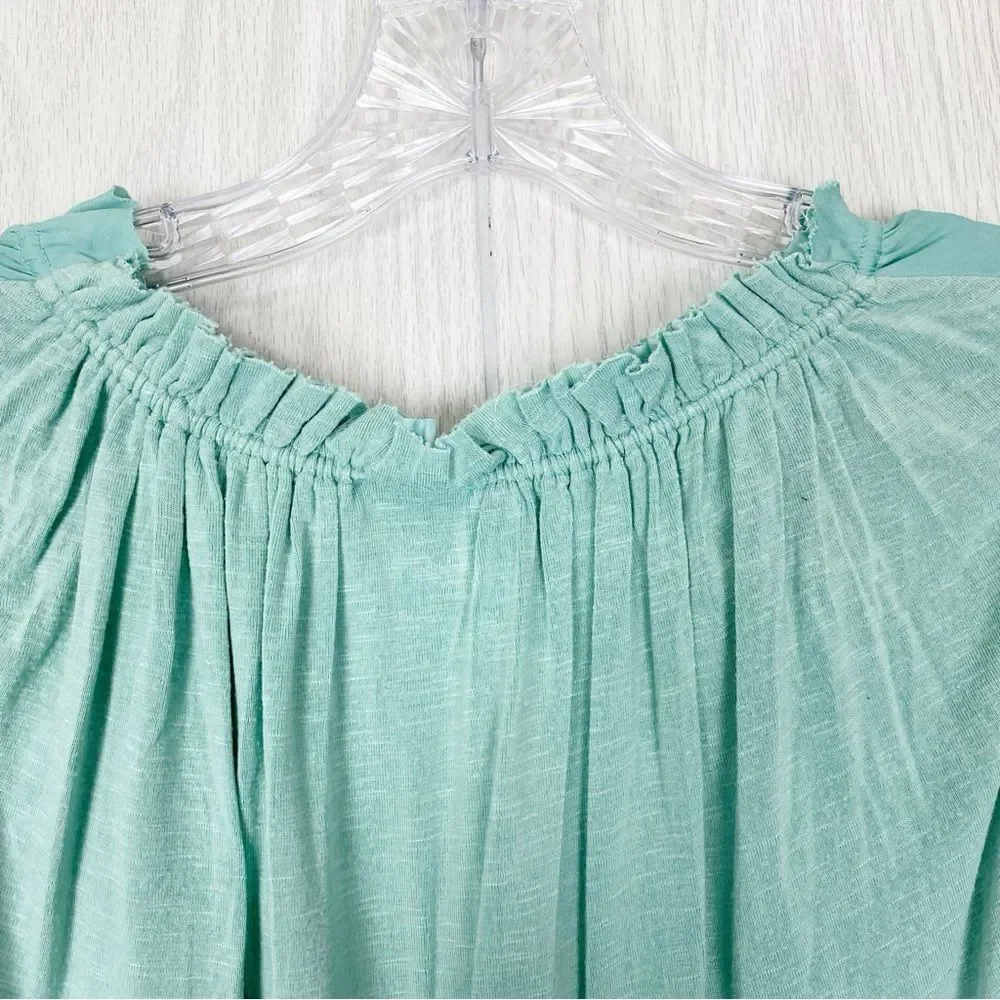 Anthropologie | Dolan | Aurelia Seafoam Green Ruffle Tie Tank Top Blouse XS - Picture 8 of 10